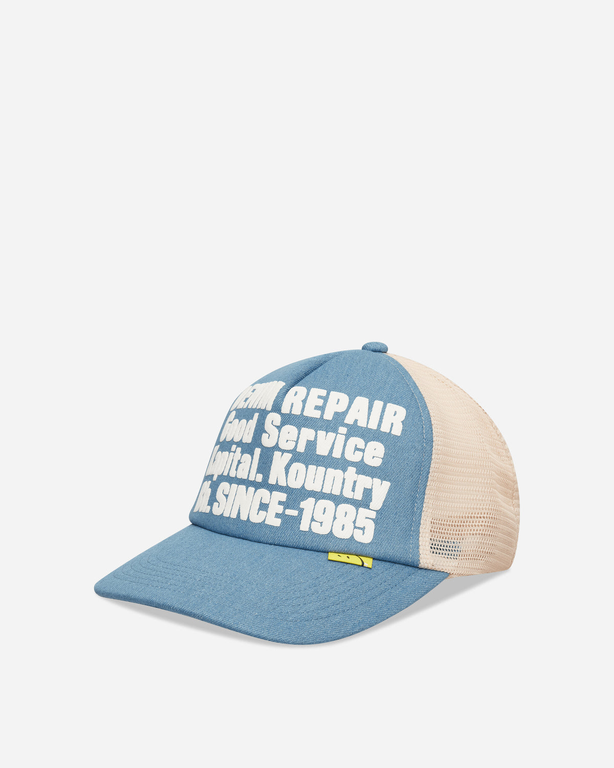KAPITAL Denim Repair Service Denim Track Cap Ecru Hats Caps K2603XH502 ECRU