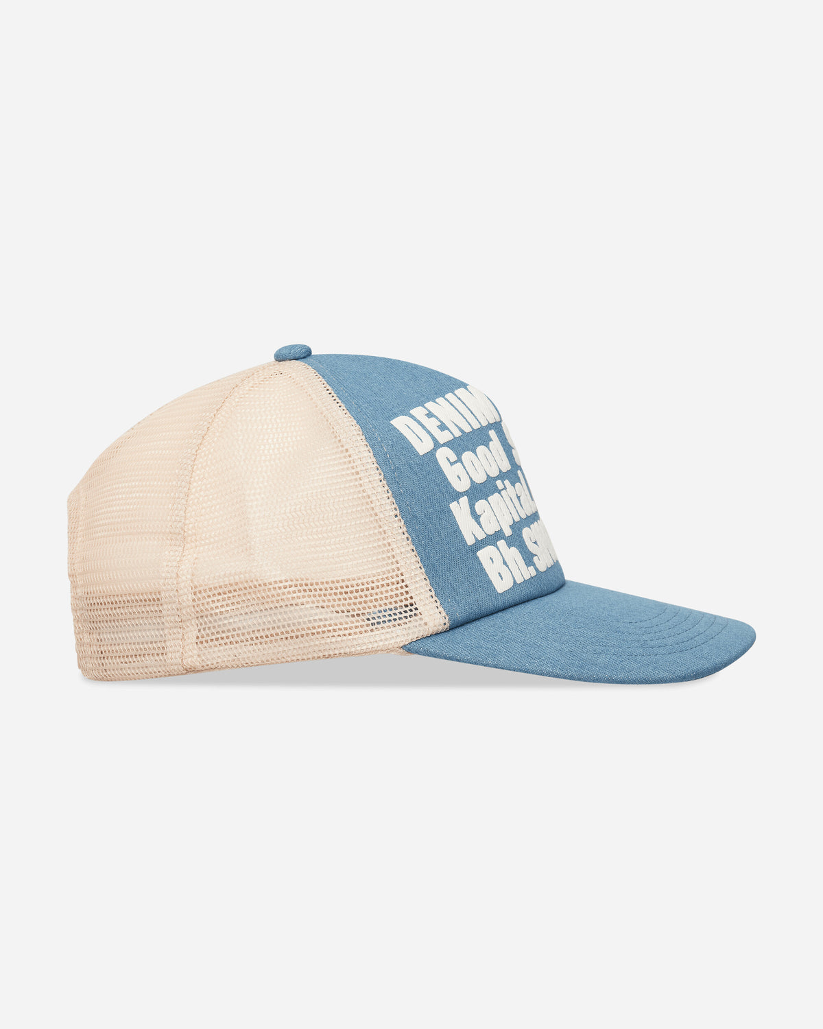 KAPITAL Denim Repair Service Denim Track Cap Ecru Hats Caps K2603XH502 ECRU