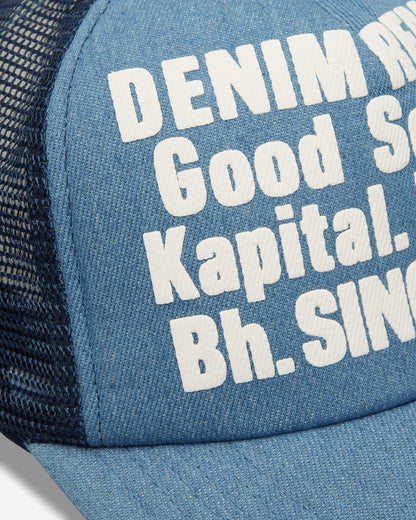 KAPITAL Denim Repair Service Denim Track Cap Navy Hats Caps K2603XH502 NAVY
