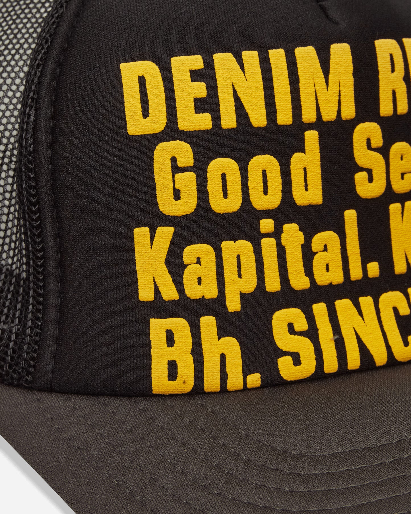KAPITAL Denim Repair Service Track Cap Black/Grey Hats Caps EK-1732XH BLKXGRY