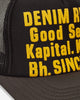 KAPITAL Denim Repair Service Track Cap Black/Grey Hats Caps EK-1732XH BLKXGRY