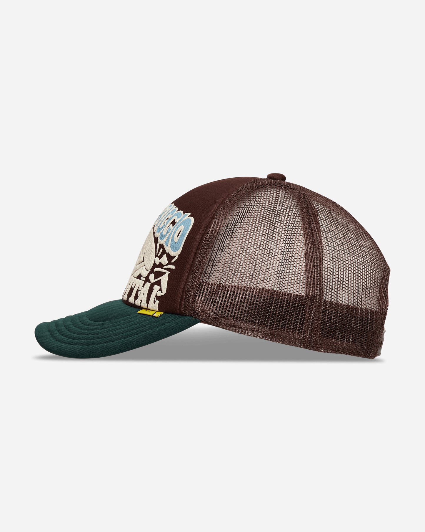 KAPITAL Life Kapriccio Track Cap Brown - Green Hats Caps K2505XH536 BROWNXDGREEN