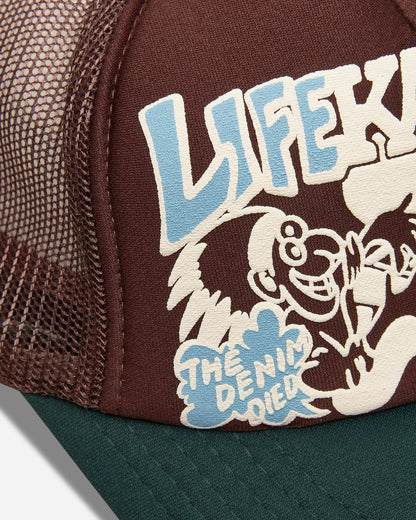 KAPITAL Life Kapriccio Track Cap Brown - Green Hats Caps K2505XH536 BROWNXDGREEN