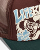 KAPITAL Life Kapriccio Track Cap Brown - Green Hats Caps K2505XH536 BROWNXDGREEN