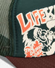 KAPITAL Life Kapriccio Track Cap Green - Brown Hats Caps K2505XH536 DGREENXBROWN