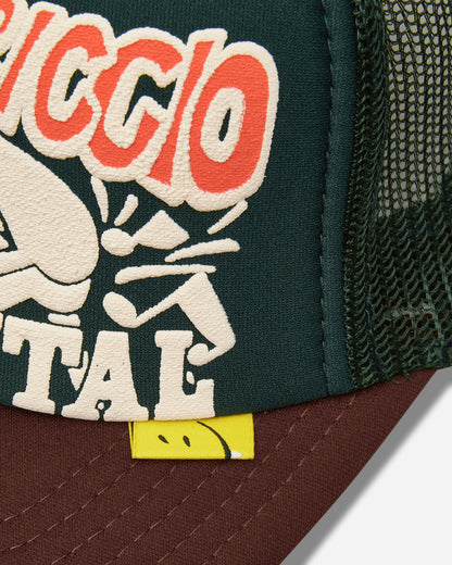 KAPITAL Life Kapriccio Track Cap Green - Brown Hats Caps K2505XH536 DGREENXBROWN