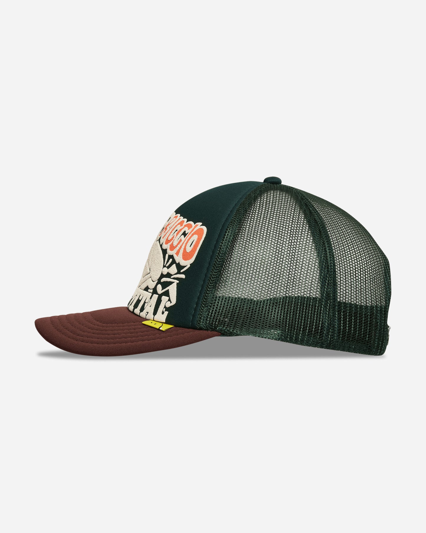 KAPITAL Life Kapriccio Track Cap Green - Brown Hats Caps K2505XH536 DGREENXBROWN