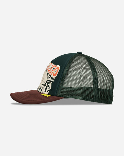 KAPITAL Life Kapriccio Track Cap Green - Brown Hats Caps K2505XH536 DGREENXBROWN