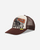 KAPITAL Life Kapriccio Track Cap Ecru - Brown Hats Caps K2505XH536 ECRXBRWN