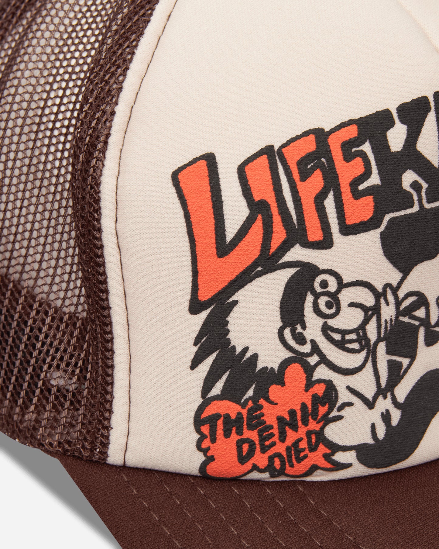 KAPITAL Life Kapriccio Track Cap Ecru - Brown Hats Caps K2505XH536 ECRXBRWN