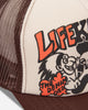 KAPITAL Life Kapriccio Track Cap Ecru - Brown Hats Caps K2505XH536 ECRXBRWN