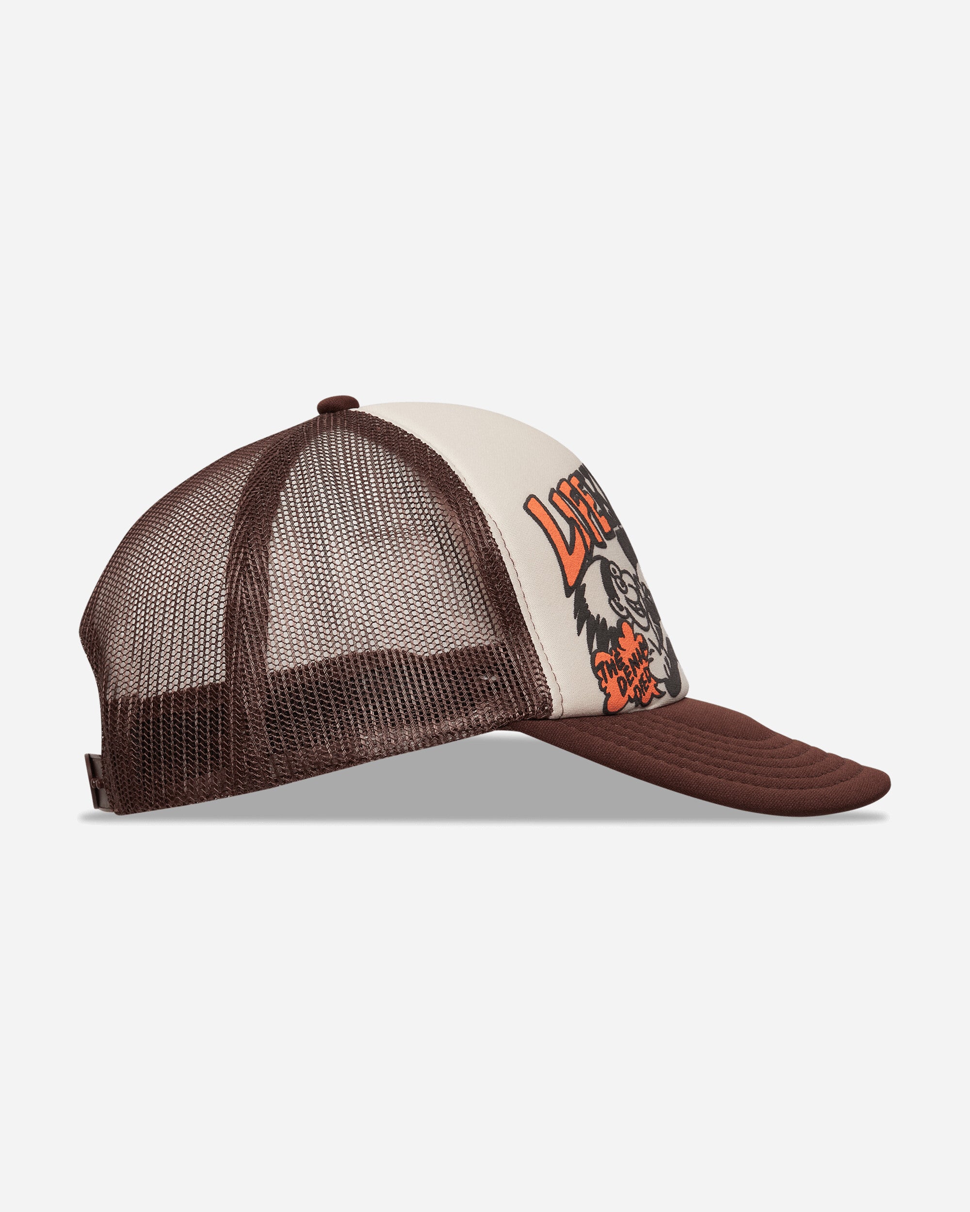 KAPITAL Life Kapriccio Track Cap Ecru - Brown Hats Caps K2505XH536 ECRXBRWN