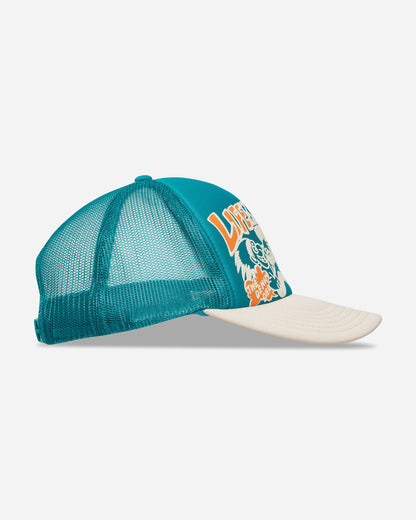 KAPITAL Life Kapriccio Track Cap Turquoise - Ecru Hats Caps K2505XH536 TURQUOISEXECRU