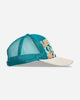 KAPITAL Life Kapriccio Track Cap Turquoise - Ecru Hats Caps K2505XH536 TURQUOISEXECRU