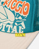 KAPITAL Life Kapriccio Track Cap Turquoise - Ecru Hats Caps K2505XH536 TURQUOISEXECRU
