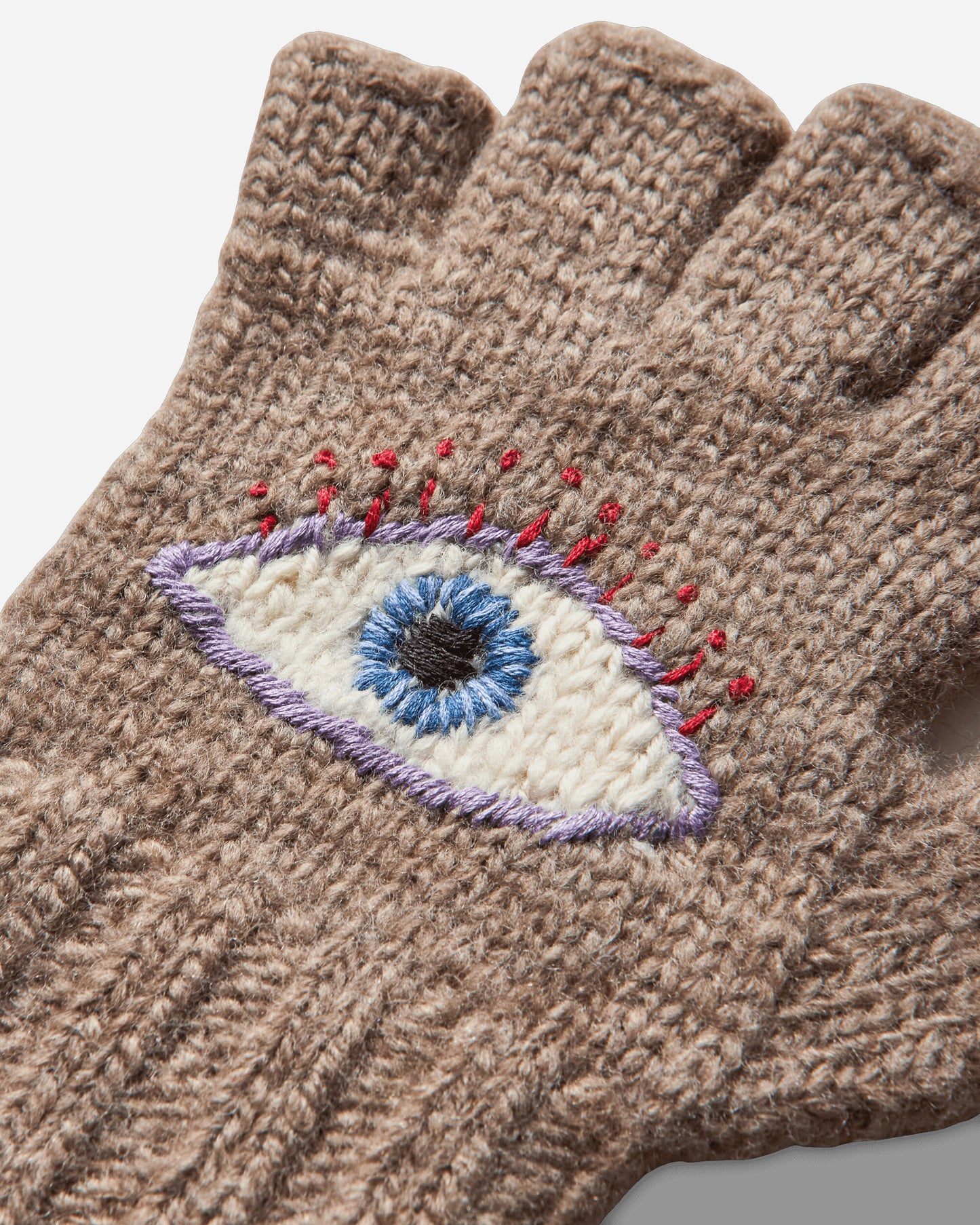 KAPITAL Wool Folktale Gloves Speakeasy Gray Beige Gloves and Scarves Gloves K2411XG554 GRAYBEIGE