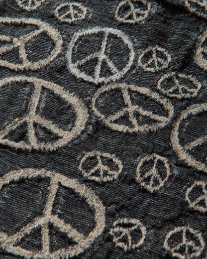 KAPITAL Fulling Wool Happy Scarf Peace Black Gloves and Scarves Scarves and Warmneck EK-1819XM BLACK