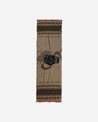 KAPITAL Fulling Wool Scarf Coptic Skull Beige Gloves and Scarves Scarves and Warmneck EK-1654XMA BEIGE