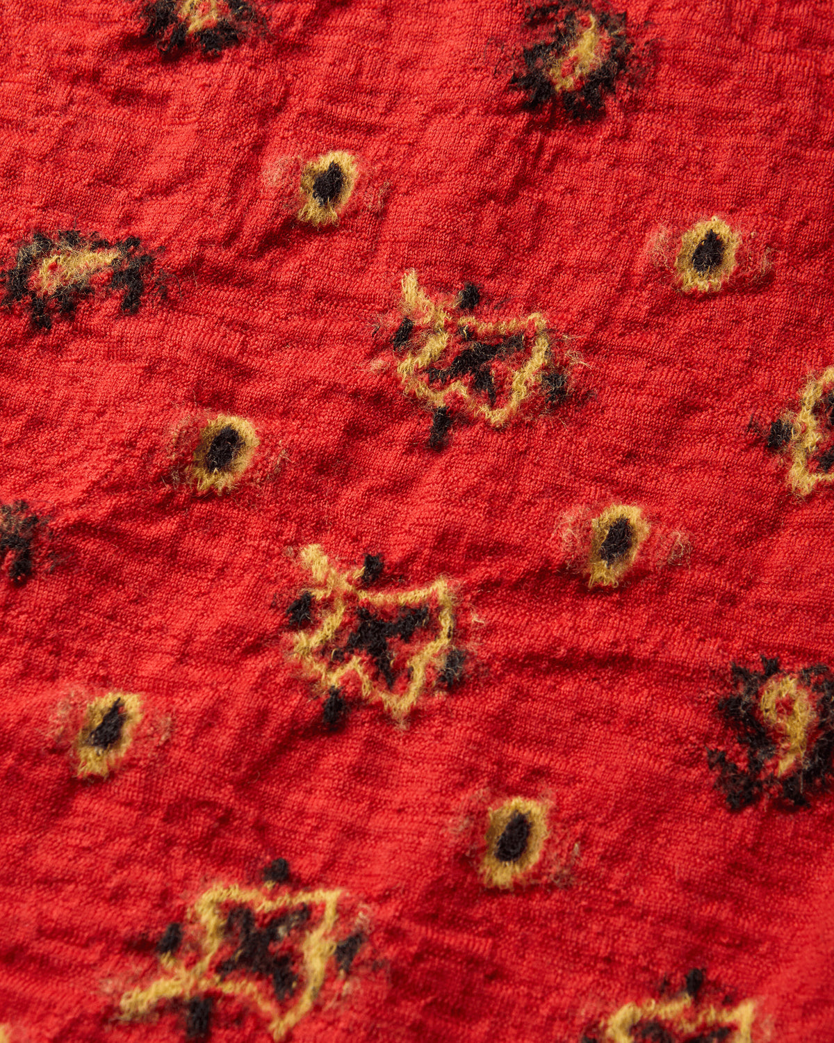 KAPITAL Fulling Wool Scarf Tartan Check Bandana Patch Red Gloves and Scarves Scarves and Warmneck EK-1519XMA RED