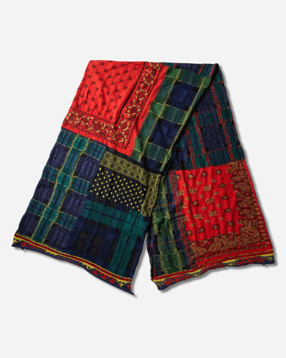 KAPITAL Fulling Wool Scarf Tartan Check Bandana Patch Red Gloves and Scarves Scarves and Warmneck EK-1519XMA RED