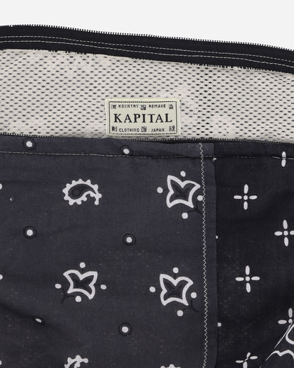 KAPITAL Gauze Bandana Beach Snufkin Bag Black Bags and Backpacks Shoulder Bags EK-911XB BLACK
