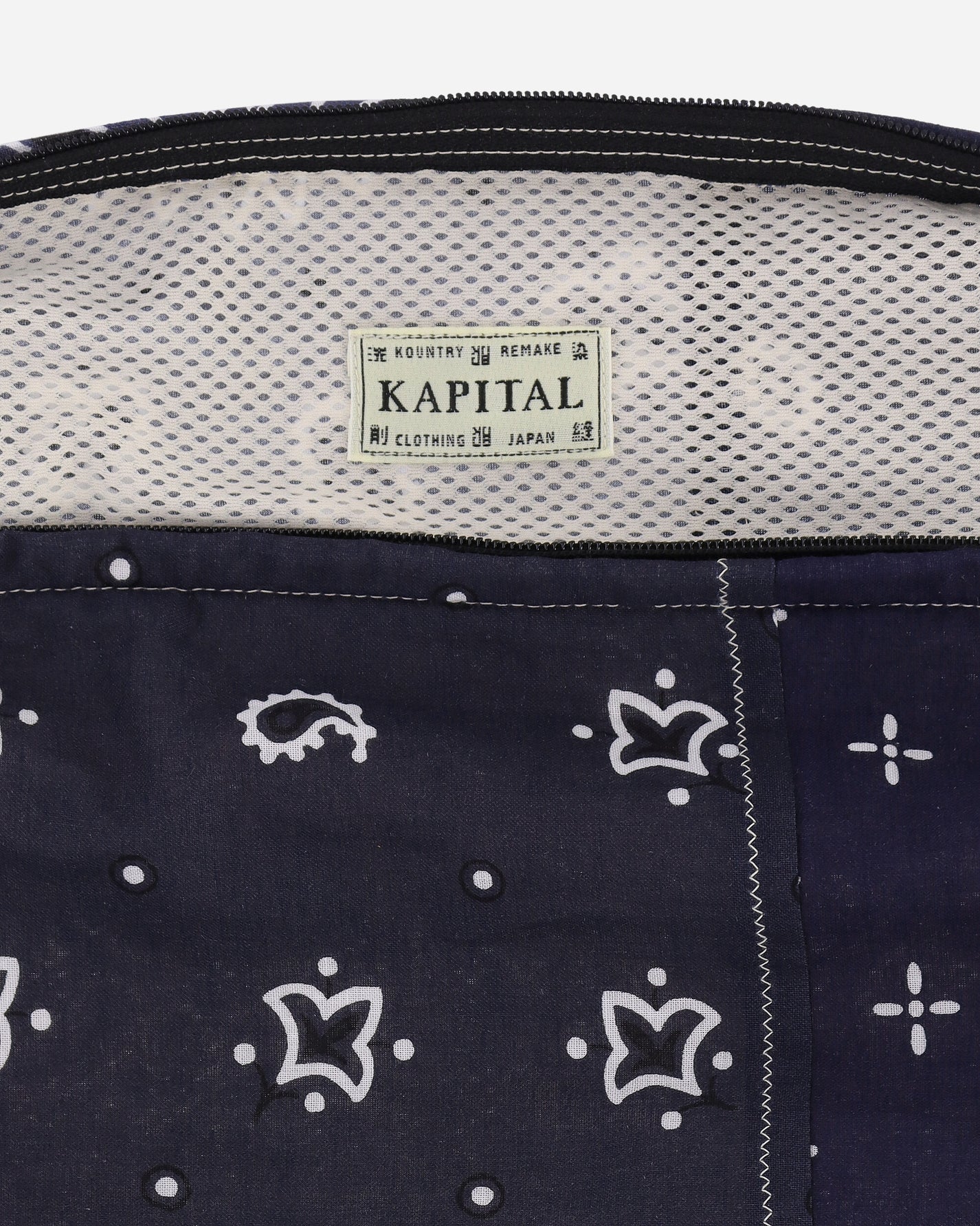 KAPITAL Gauze Bandana Beach Snufkin Bag Purple Bags and Backpacks Shoulder Bags EK-911XB PURPLENAVY