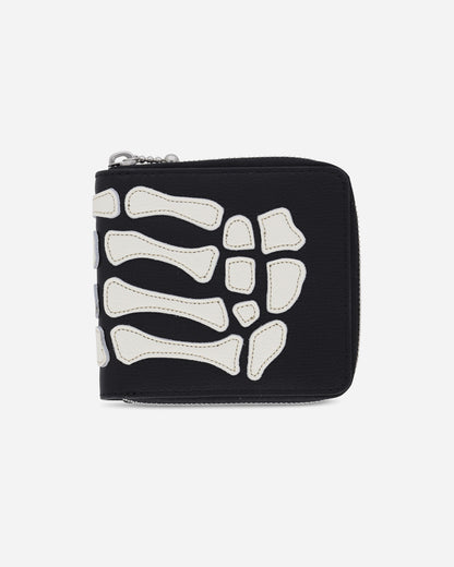 KAPITAL Thumb Up Bone Band Zip Wallet Black Wallets and Cardholders Wallets K2503XG522 BLACK