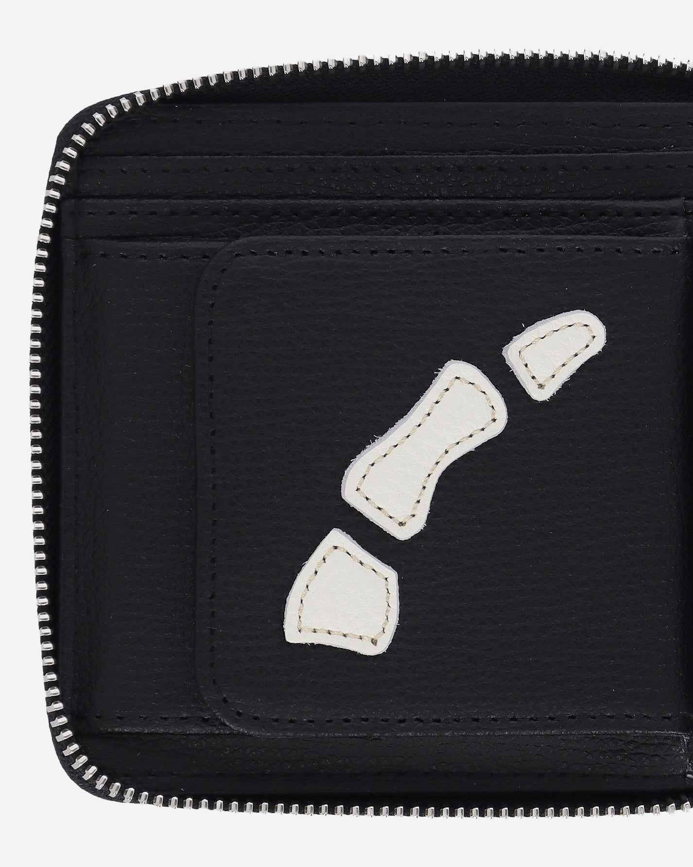KAPITAL Thumb Up Bone Band Zip Wallet Black Wallets and Cardholders Wallets K2503XG522 BLACK