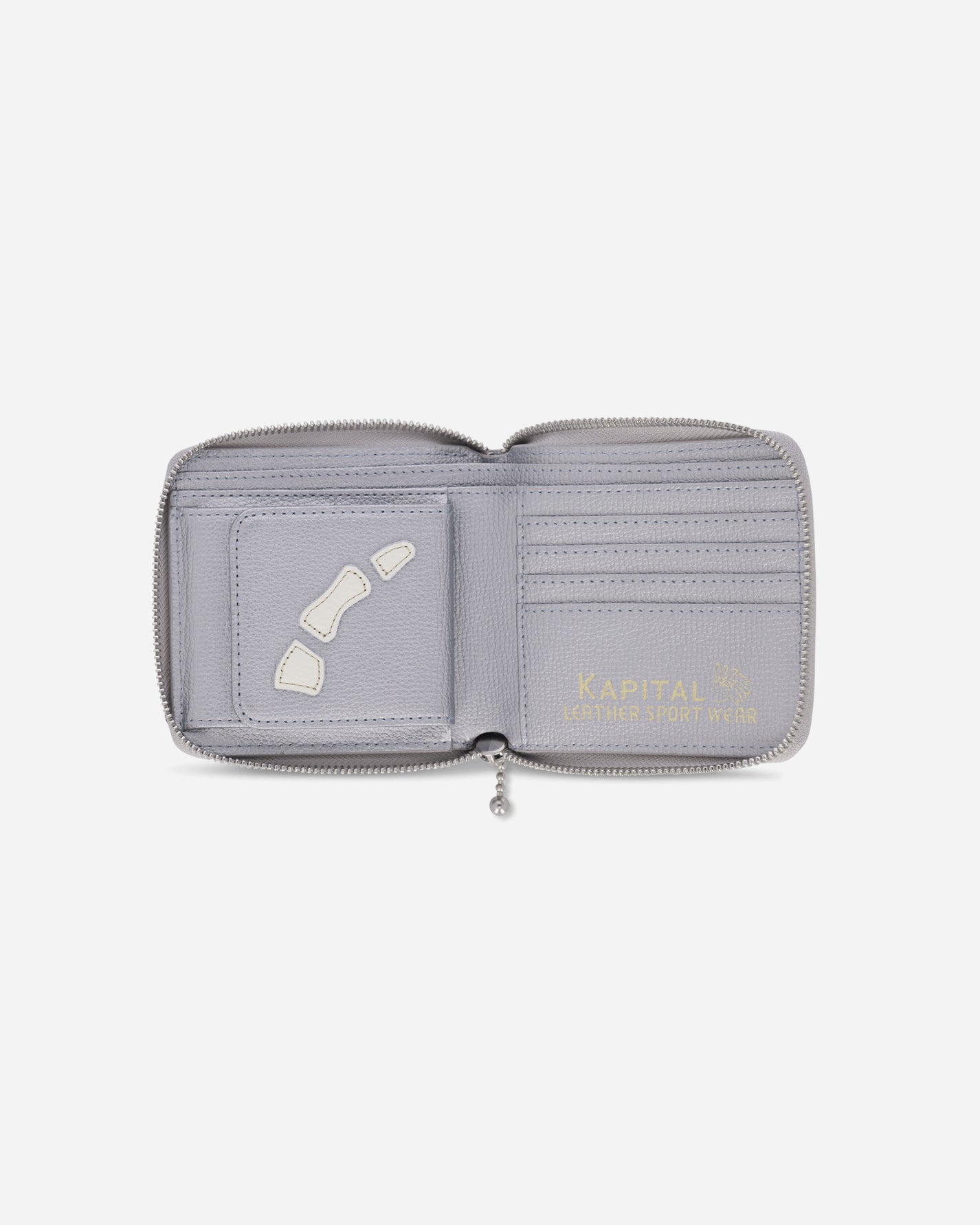 KAPITAL Thumb Up Bone Band Zip Wallet Silver Wallets and Cardholders Wallets K2503XG523 SILVER