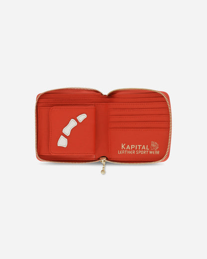 KAPITAL Thumb Up Bone Band Zip Wallet Red Wallets and Cardholders Wallets K2503XG522 RED