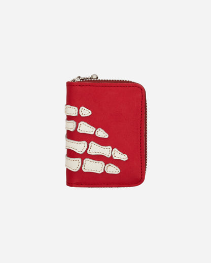 KAPITAL Thumbs-Up Bone Hand Zip Mini Wallet Red Wallets and Cardholders Wallets EK-1401XG RED