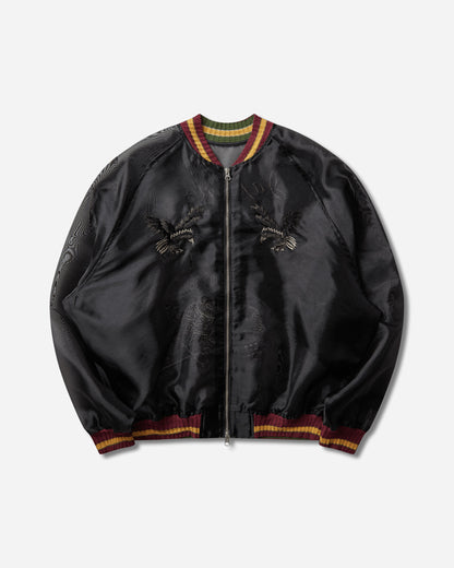 KAPITAL Sheer Pearl Mosquito Guard Souvenir Jkt (Raven & Skull) Black Coats and Jackets Bomber Jackets K2504LJ128 BLACK