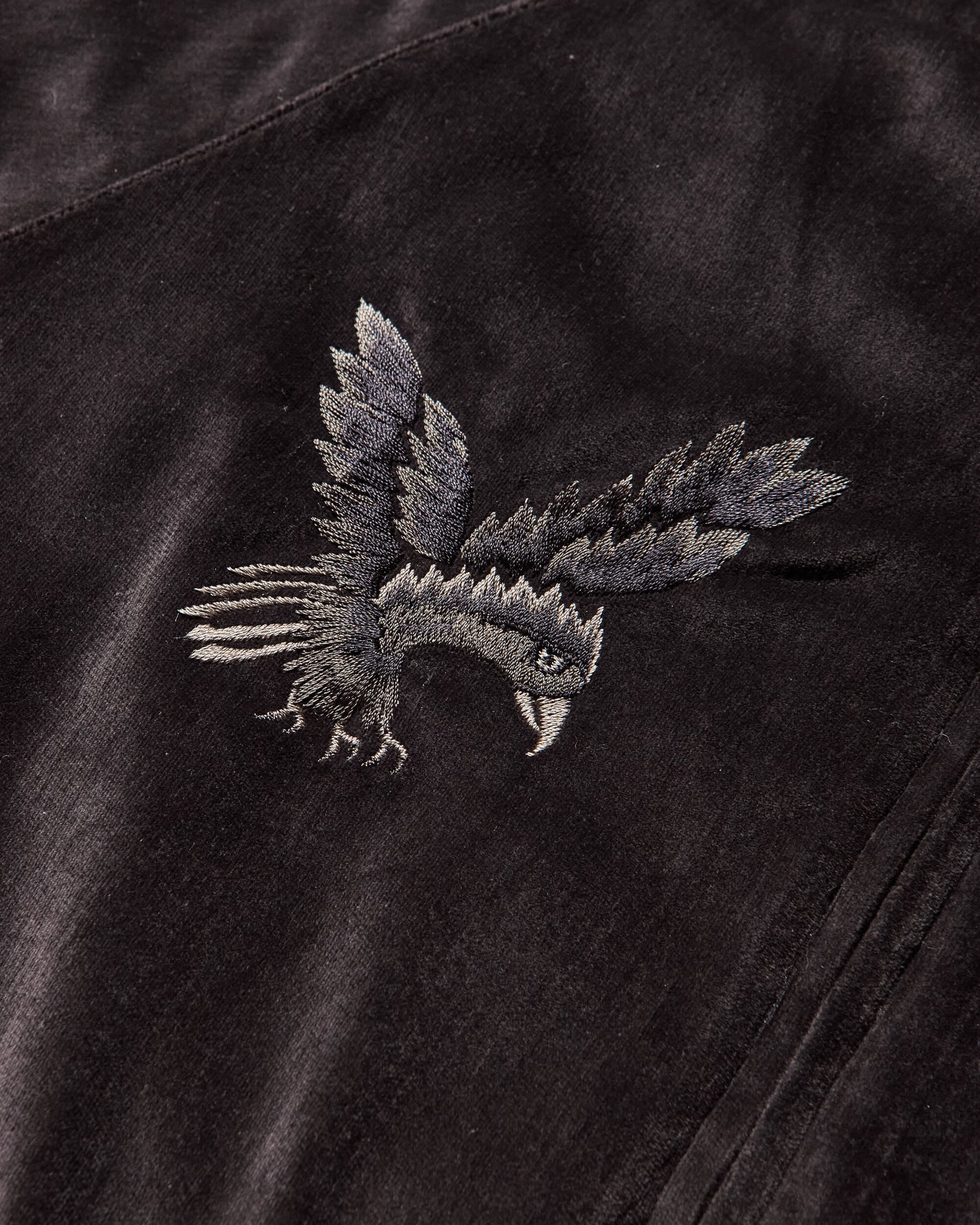 KAPITAL Velveteen Souvenir Jkt Raven & Skull Black Coats and Jackets Bomber Jackets K2503LJ031 BLACK