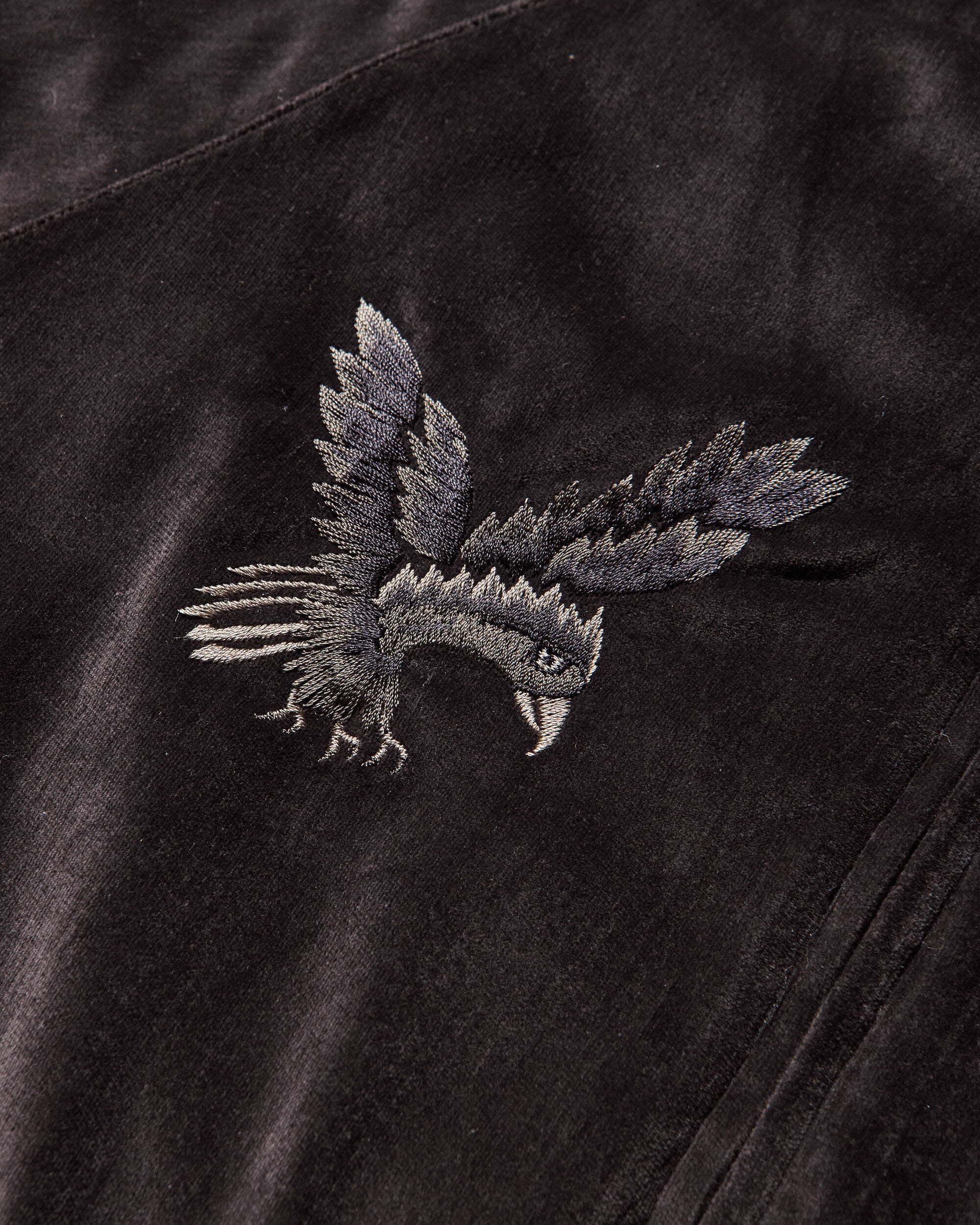 KAPITAL Velveteen Souvenir Jkt Raven & Skull Black Coats and Jackets Bomber Jackets K2503LJ031 BLACK