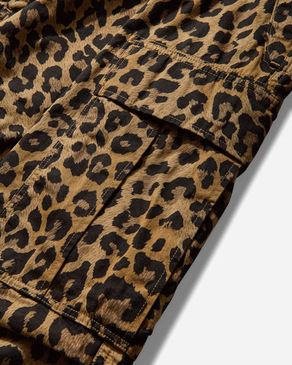 KAPITAL Cotton Herringbone Leopard Jumbo Cargo Pants Brown Pants Cargo K2409LP008 BROWN