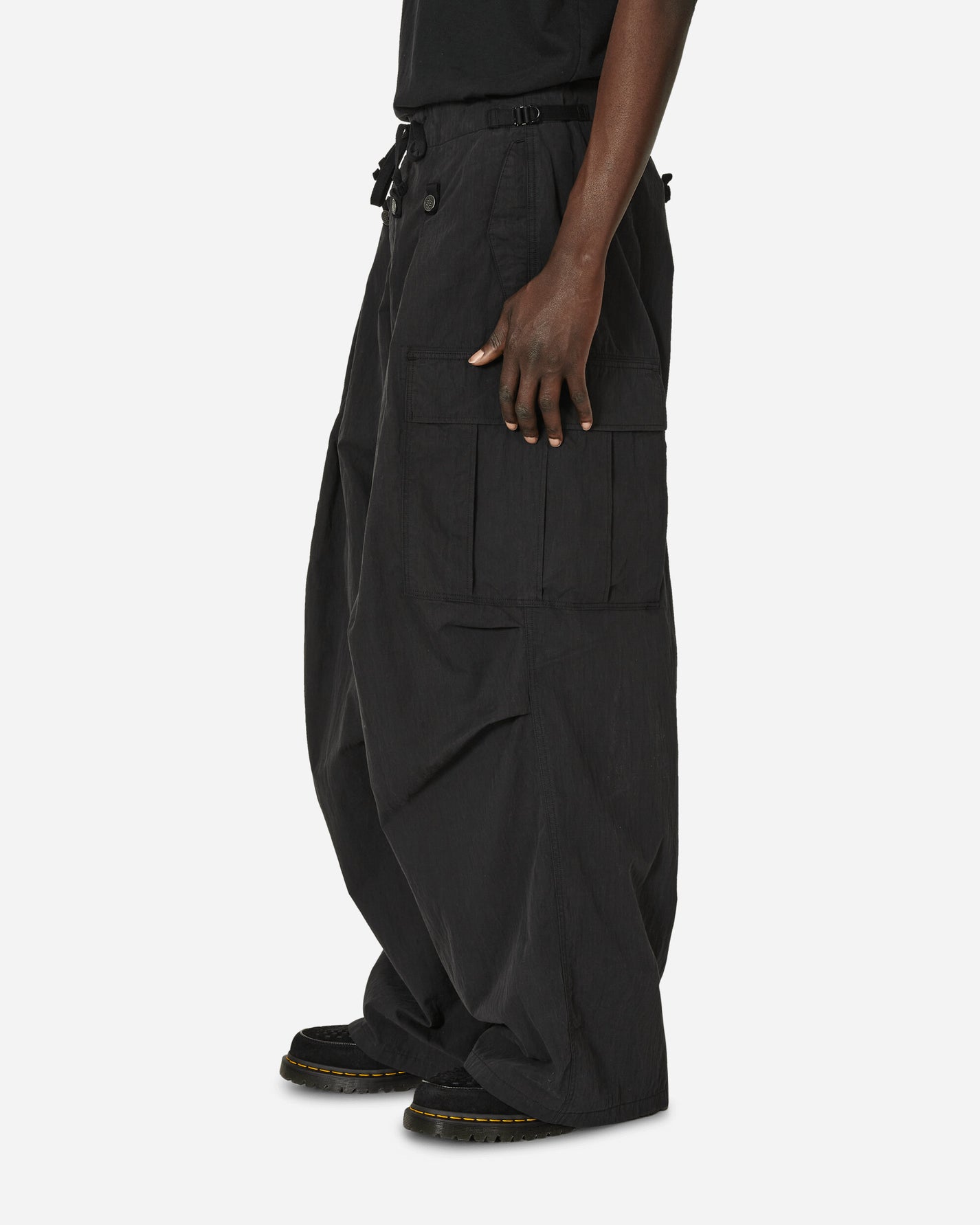 KAPITAL Rip Stop Jumbo Cargo Pants Black Pants Cargo EK-1374 1