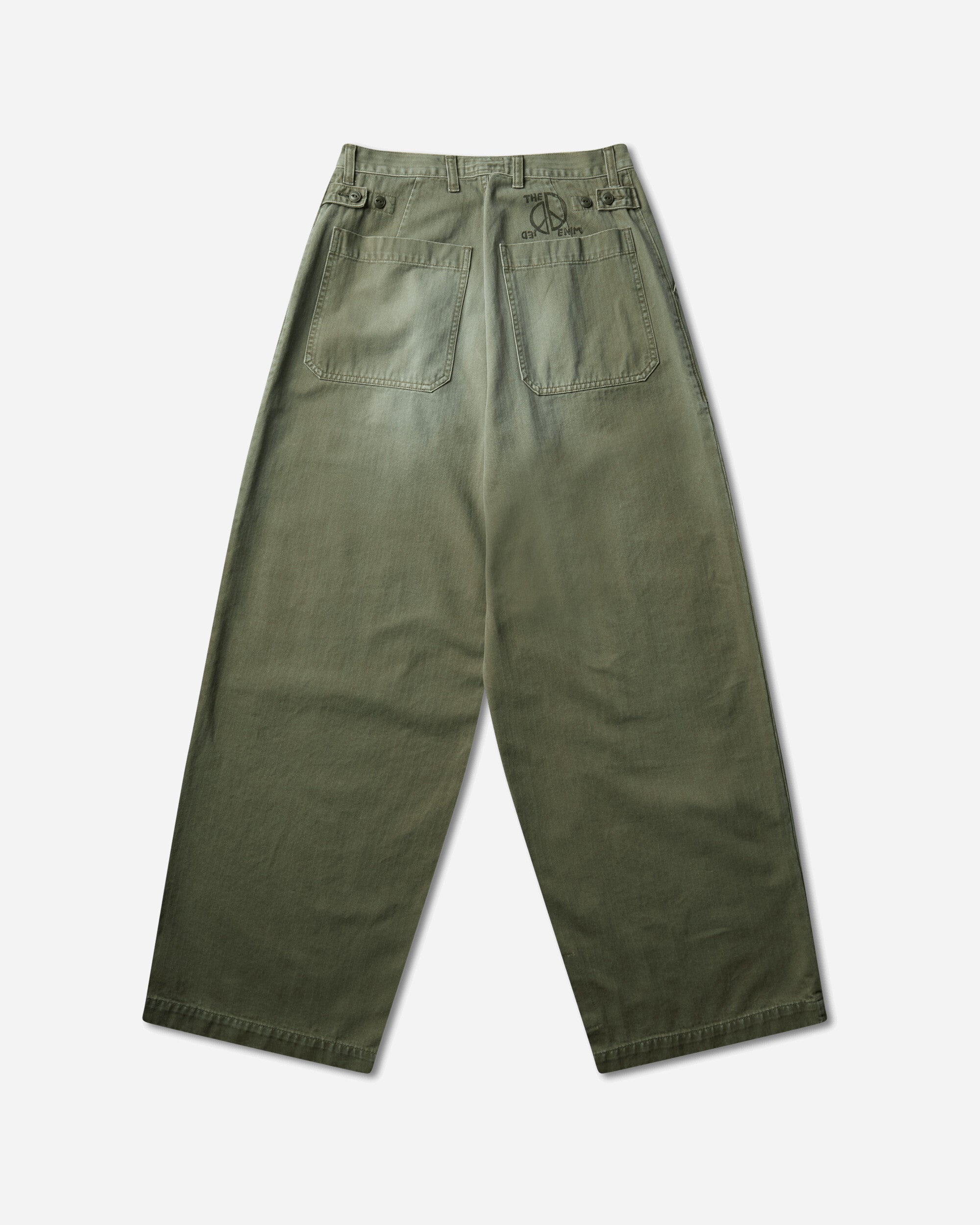 KAPITAL Herringbone Fatigue Baggy Pants (Rushfiled Remake) Khaki Pants Casual K2503LP096 KHAKI