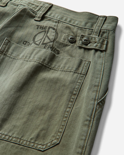 KAPITAL Herringbone Fatigue Baggy Pants (Rushfiled Remake) Khaki Pants Casual K2503LP096 KHAKI