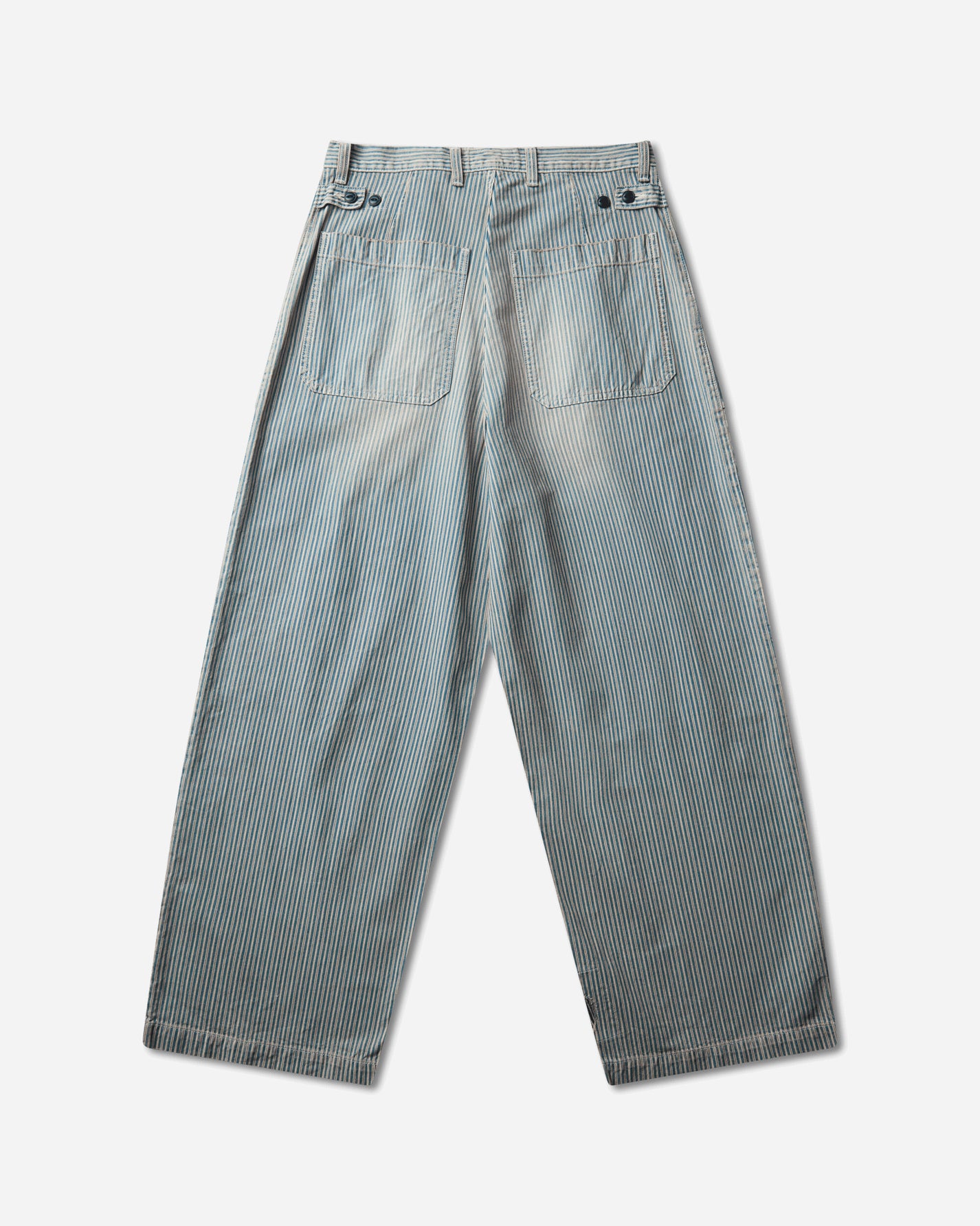 KAPITAL Liberty Hickoree Fatigue Baggy Pants (Rushfiled Remake) Hickory Stripes Pants Casual K2503LP036 HICKOREE