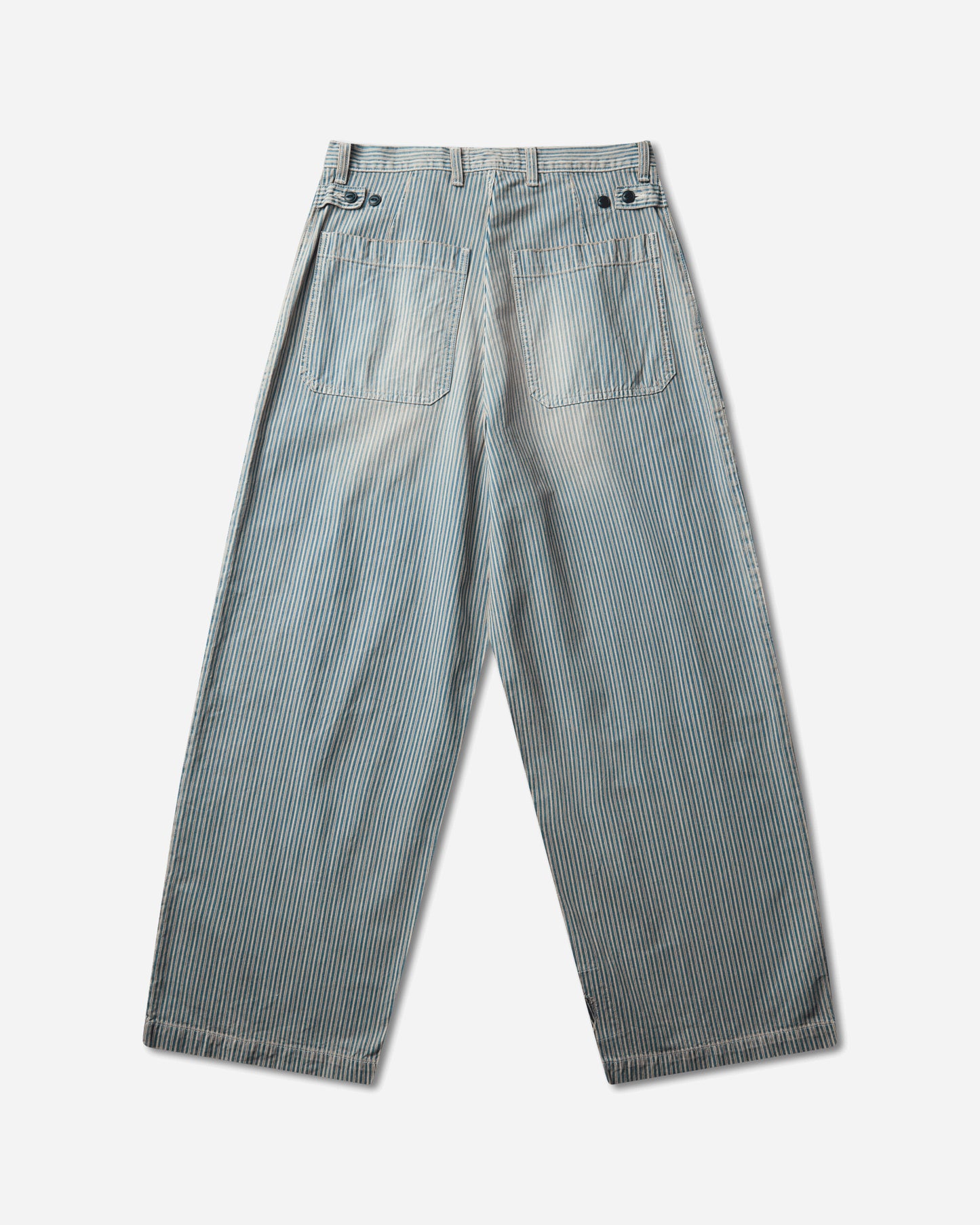 KAPITAL Liberty Hickoree Fatigue Baggy Pants (Rushfiled Remake) Hickory Stripes Pants Casual K2503LP036 HICKOREE