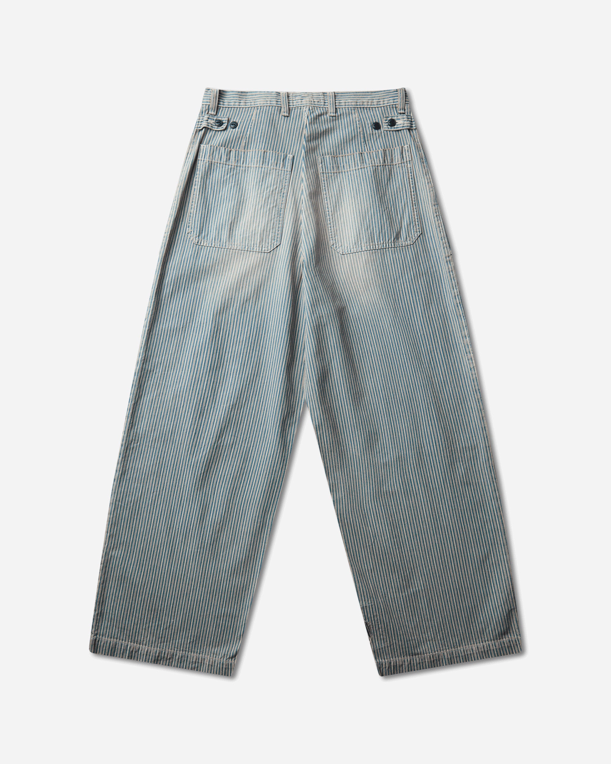 KAPITAL Liberty Hickoree Fatigue Baggy Pants (Rushfiled Remake) Hickory Stripes Pants Casual K2503LP036 HICKOREE