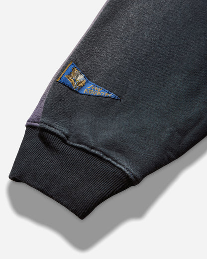 KAPITAL Sweat Knit 2Tones Reage Big Sweatshirt Bone Black/Purple Sweatshirts Crewneck EK-1139LCA BLKXPURPLE