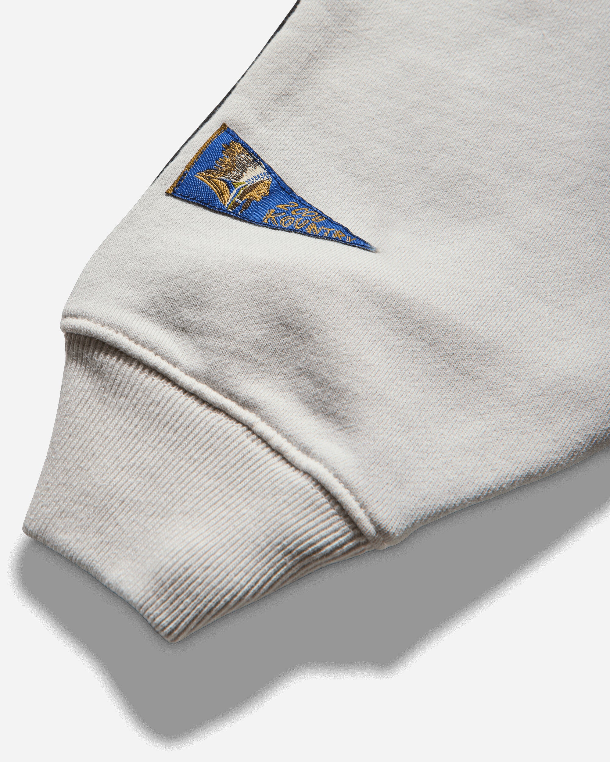 KAPITAL Sweat Knit 2Tones Reage Big Sweatshirt Bone Ecru/Black Sweatshirts Crewneck EK-1139LCA ECRXBLACK