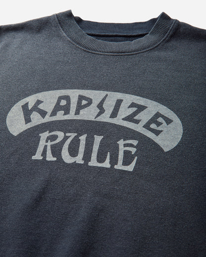 KAPITAL Swt Knit Crew Swt Kapsize Rule Black Sweatshirts Crewneck K2511LC160 BLACK