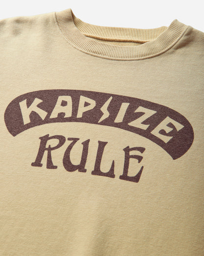KAPITAL Swt Knit Crew Swt Kapsize Rule Light Yellow Sweatshirts Crewneck K2511LC160 LIGHTYELLOW
