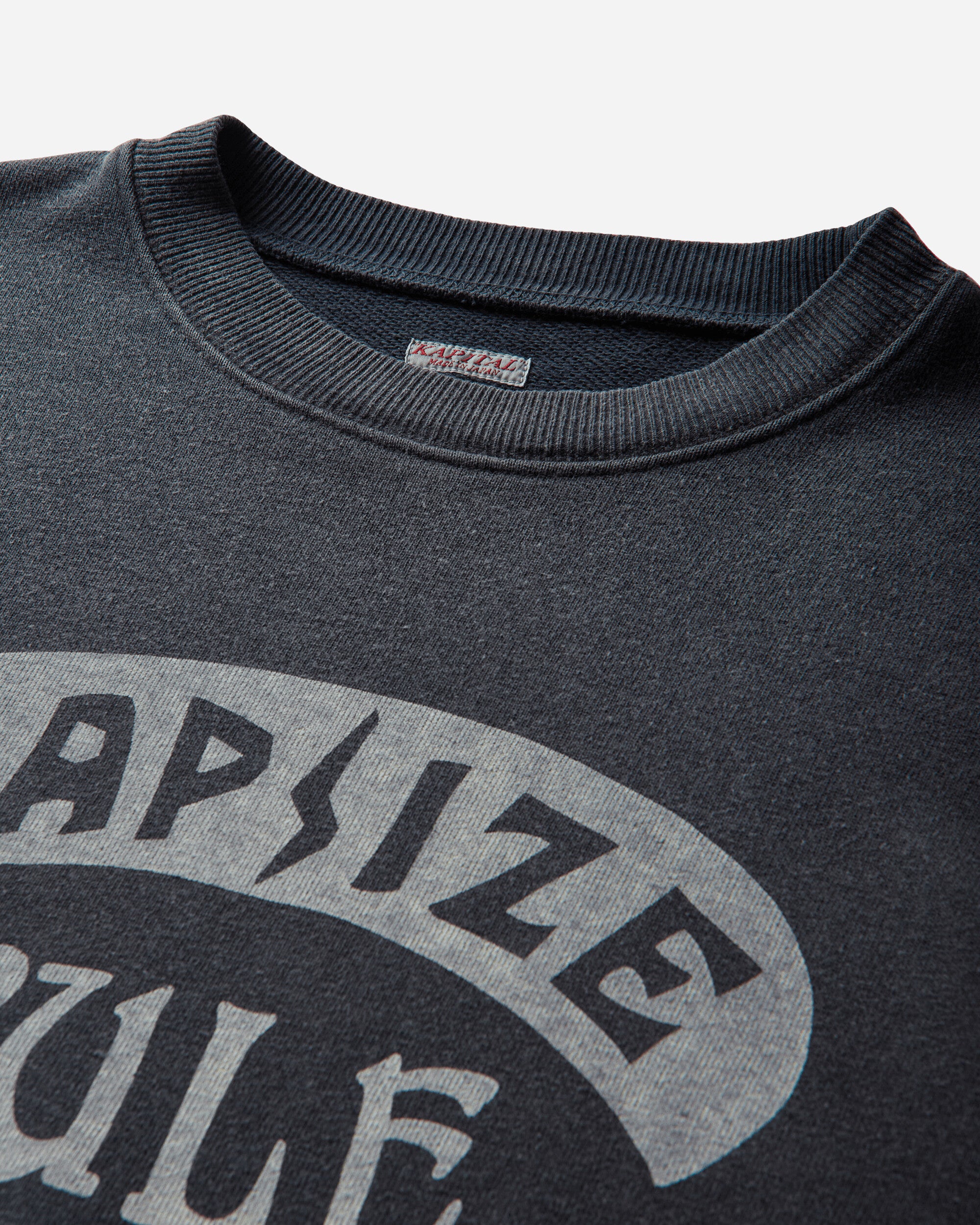 KAPITAL Swt Knit Crew Swt(Kapsize Rule) Black Sweatshirts Crewneck K2511LC160 BLACK