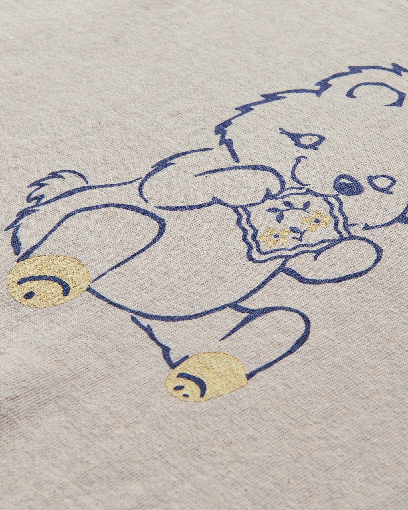 KAPITAL Swt Knit Crew Swt (Peckish Little Bear) Ecrxgray Sweatshirts Crewneck EK-1685LC 1