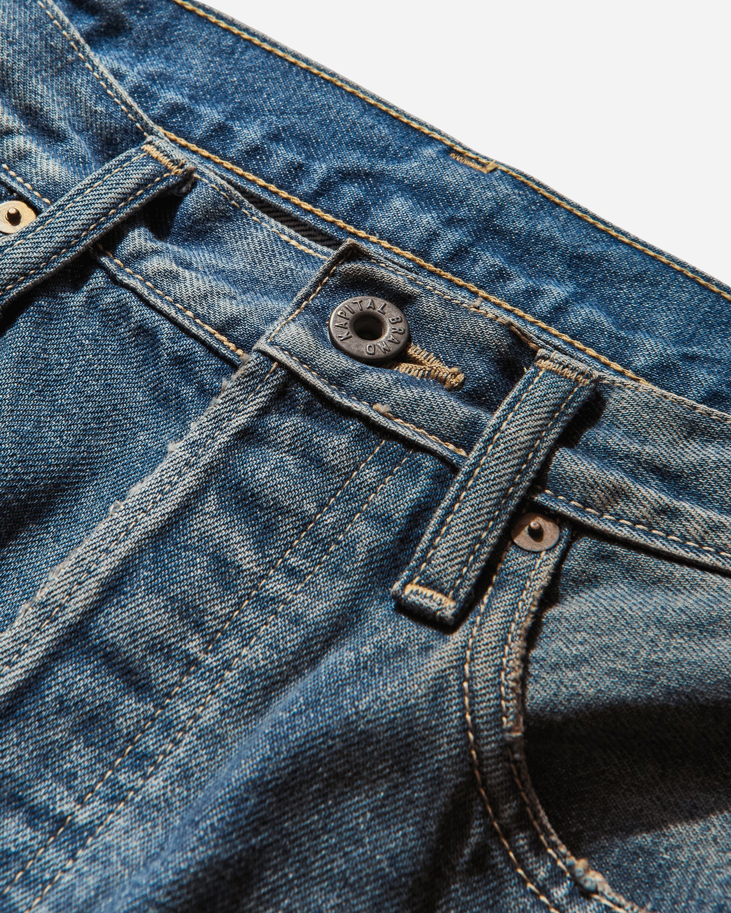 KAPITAL 14Oz Denim 5P Monkey Cisco Speakeasy Dixie Remake Pro Pants Denim K2410LP068 PRO