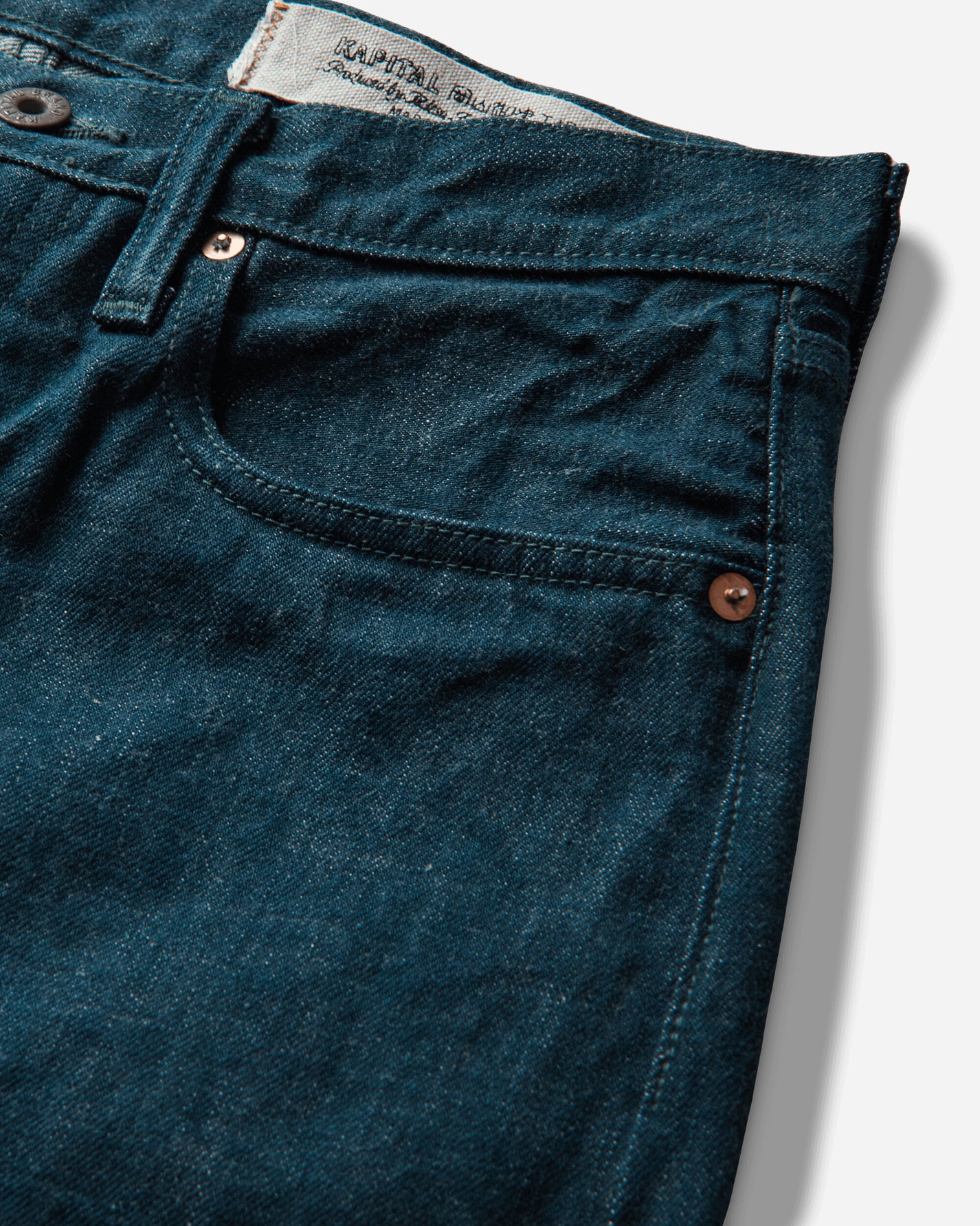 KAPITAL No.4 Plant Dye Denim 5P Monkey Th Plant Dye Pants Denim SLP113 N04