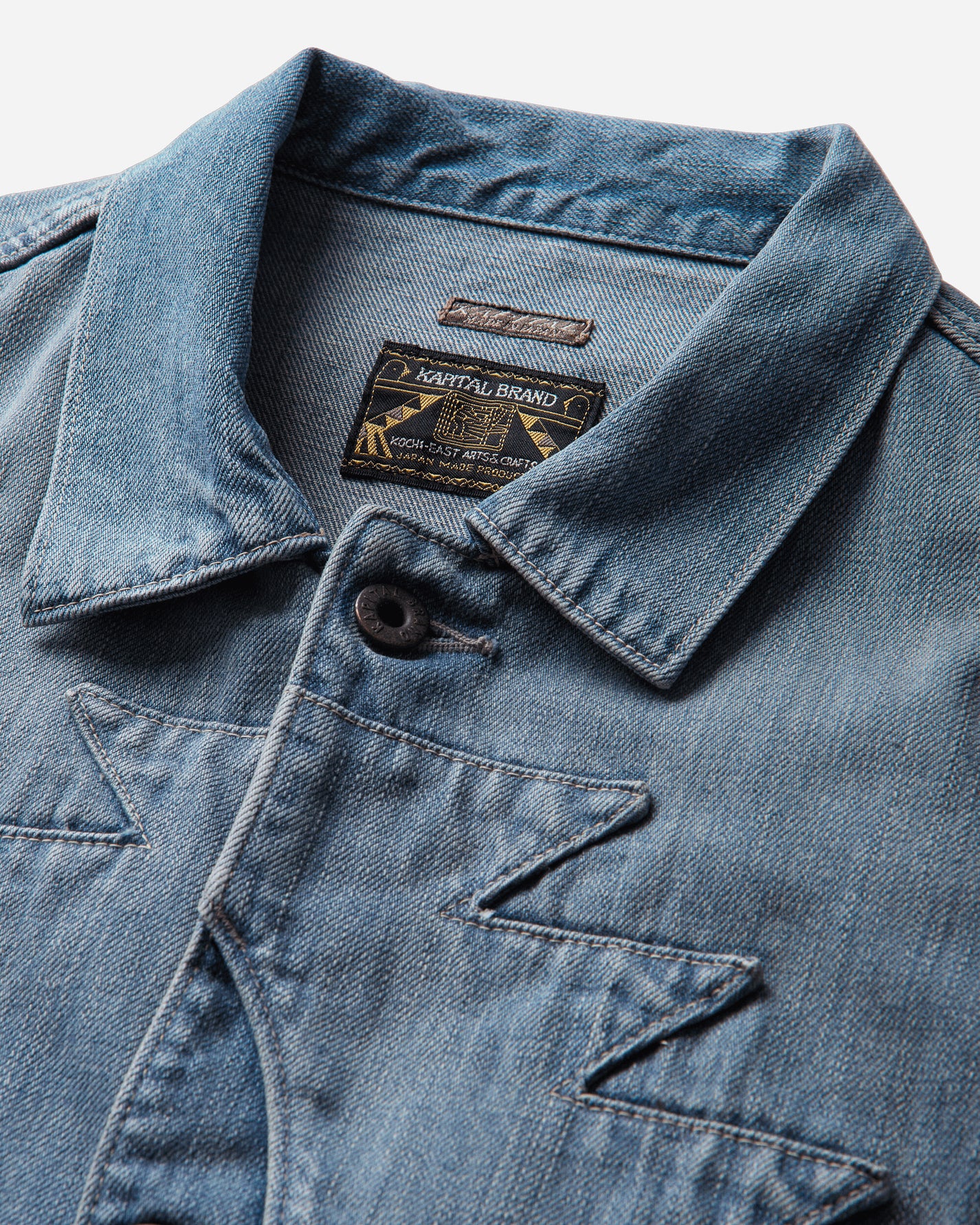 KAPITAL 12Oz Denim Std Thunderbird Jkt (Pro) Washed Indigo Coats and Jackets Denim Jackets K2504LJ176 PRO